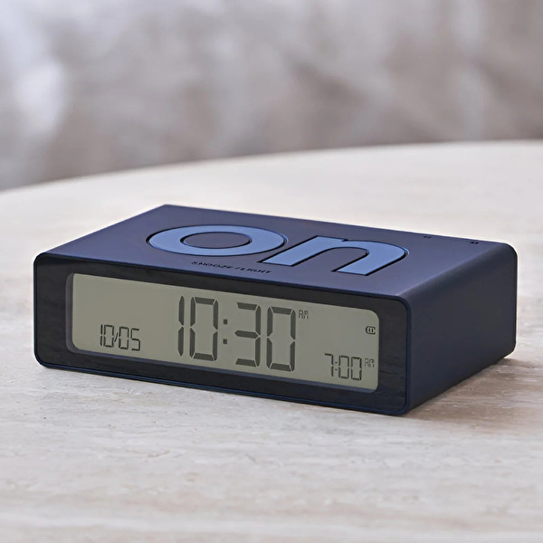 LEXON Flip Mini Şarj Edilebilir Alarm Saat Siyah