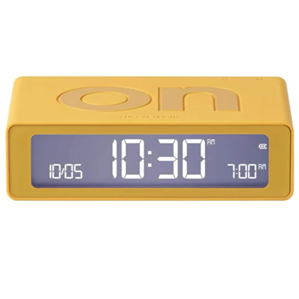 LEXON Flip Mini Şarj Edilebilir Alarm Saat Sarı