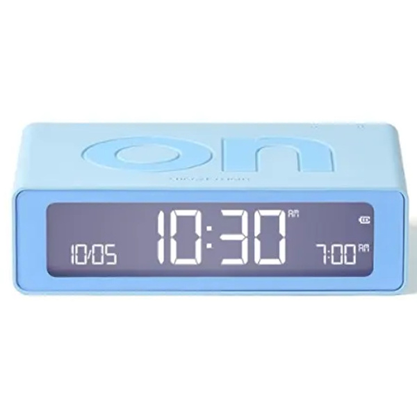 LEXON Flip Mini Şarj Edilebilir Alarm Saat Açık Mavi