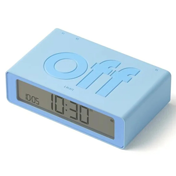 LEXON Flip Mini Şarj Edilebilir Alarm Saat Açık Mavi