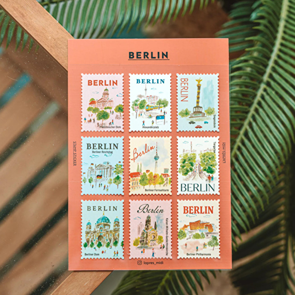 L'APRES-MIDI- Posta Pulu Sticker - Berlin 1 (9'lu Paket)