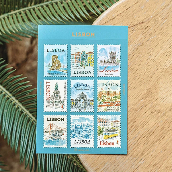 L'APRES-MIDI- Posta Pulu Sticker - Lisbon 1 (9'lu Paket)