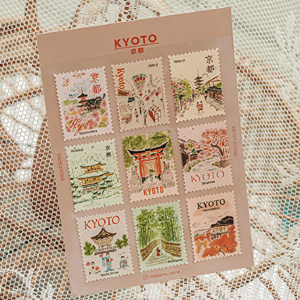 L'APRES-MIDI- Posta Pulu Sticker - Kyoto 1 (9'lu Paket)