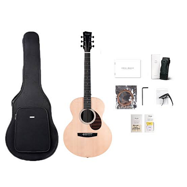 ENYA EM-X1 PRO MAX Mini Jumbo Natural Akustik Gitar