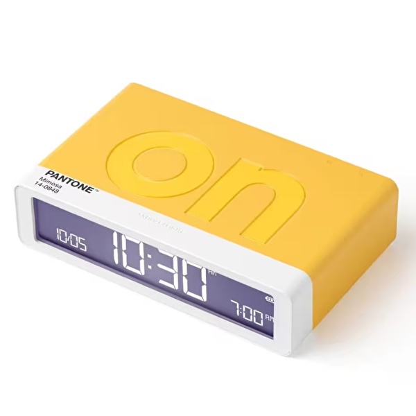 LEXON x Pantone Flip Sarı Klasik Şarj Edilebilir Alarm Saat