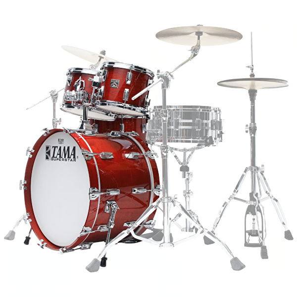 TAMA SU42RS-CHW  Superstar 50. Yıl Limited Reissue Cherry Wine 4 Parça (22B/10T/12T/16F) Akustik Davul Seti
