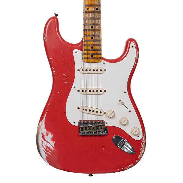 Fender Custom Shop 1957 Stratocaster Heavy Relic Aged Fiesta Red Elektro Gitar