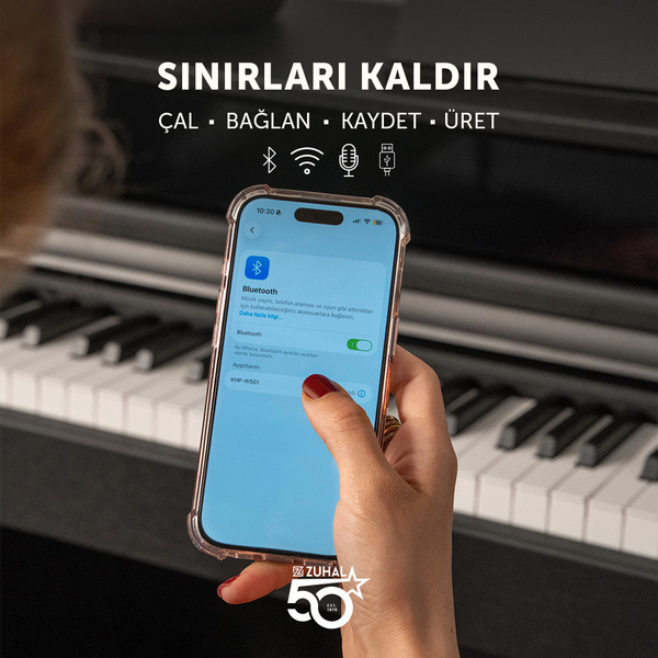KOZMOS KHP-W501 Ahşap Tuşlu Dijital Piyano (Tabure & Kulaklık Hediye)