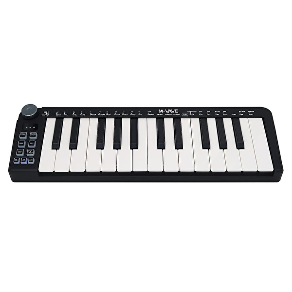 M-VAVE SMK-25 MINI 25 Tuşlu Kablosuz Şarjlı MIDI Klavye (Siyah)