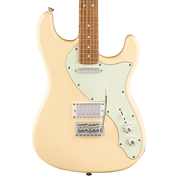 Squier Paranormal Stratocaster Deluxe Mint PG Vintage White Elektro Gitar