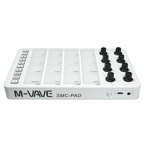 M-VAVE SMC-PAD Kablosuz MIDI Pad Kontrol Cihazı (Beyaz)
