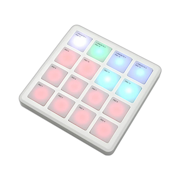 M-VAVE SMC-PAD POCKET Kablosuz MIDI Pad Kontrol Cihazı (Beyaz)