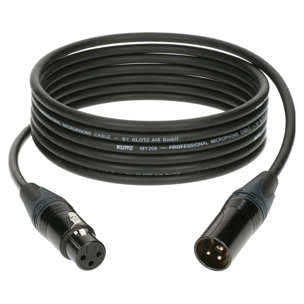 Klotz M1 MY206 Mikrofon Kablosu Siyah Neutrik Uçlu 20m