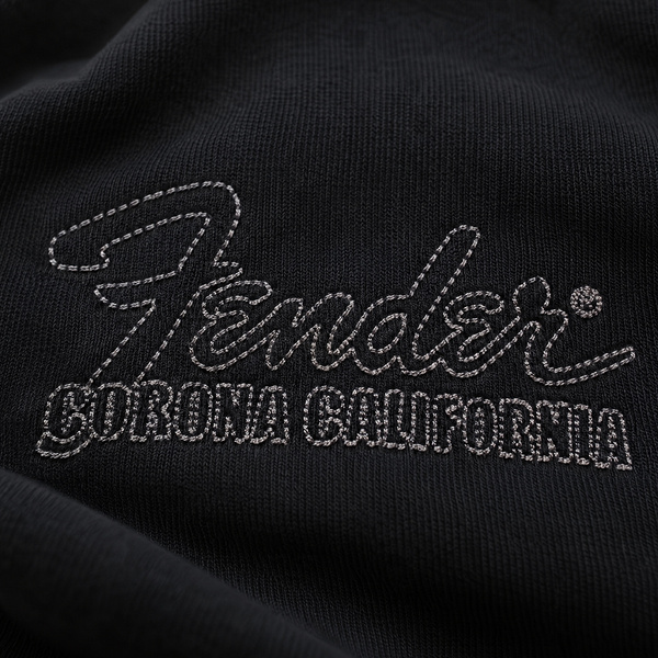 FENDER® Wash Embroidered Antrasit Sweetshirt