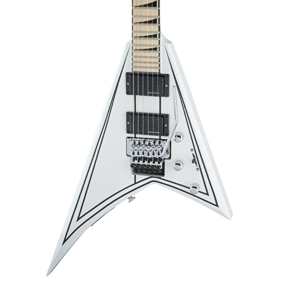 Jackson X Serisi Rhoads RRX24 Akçaağaç Klavye Snow White with Black Pinstripes Elektro Gitar