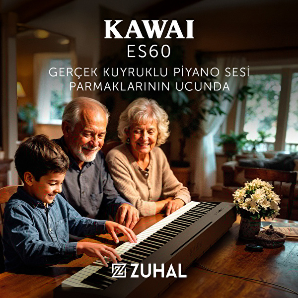 KAWAI ES60B SET Siyah Taşınabilir Dijital Piyano (Stand Dahil)