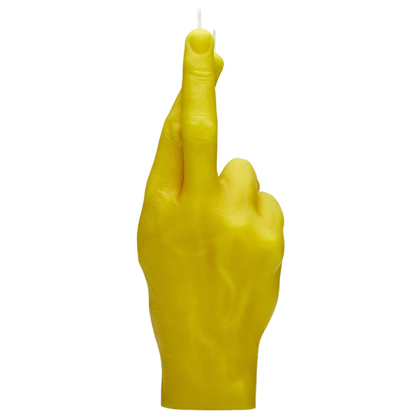 CANDLE HAND Crossed Fingers Mum Sarı