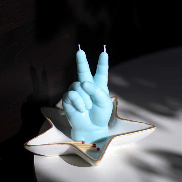 CANDLE HAND Baby Peace Mum Mavi