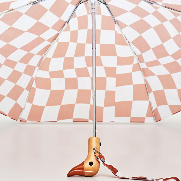 ORIGINAL DUCKHEAD Duck Kompakt Şemsiye Peanut Butter Checks