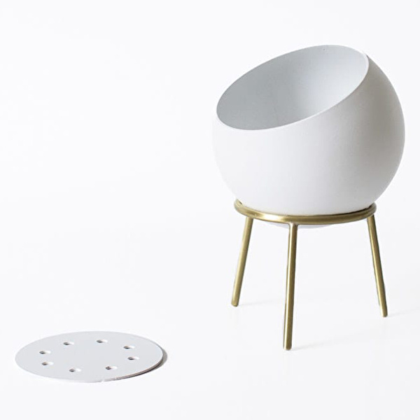 KITBOX Yerküre Saksı Mini - Beyaz