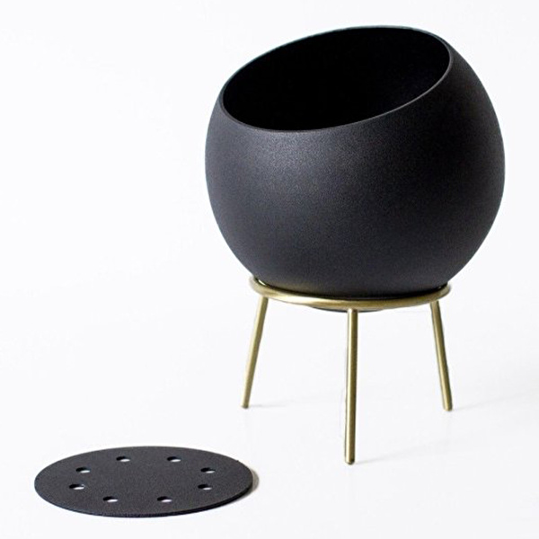 KITBOX Yerküre Saksı Midi - Siyah