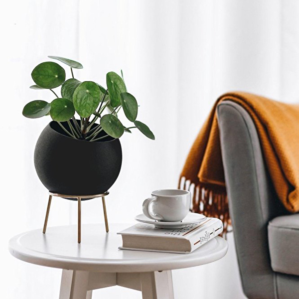 KITBOX Yerküre Saksı Midi - Siyah