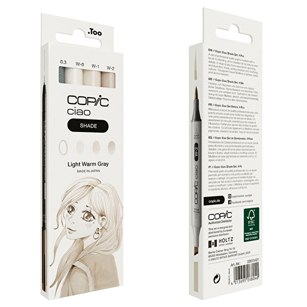 COPIC Ciao 4lü Shade Set - Light Warm Grey