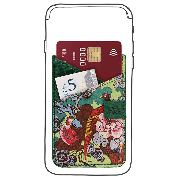 IF Bookaroo Telefon Üstü Cüzdan - Yeşil Çiçek Desenli