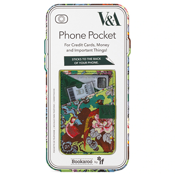 IF Bookaroo Telefon Üstü Cüzdan - Yeşil Çiçek Desenli