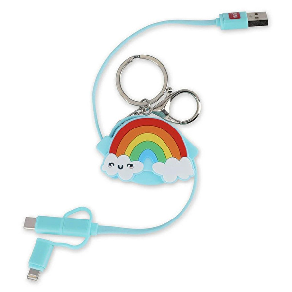 LEGAMI Uzayabilen 3lü Sarj Kablosu Gökkuşağı