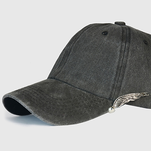 STUDIO NOID Pirinç Üzeri Gümüş Kaplama Antik Oksit - Silver Hermes Şapka Aksesuarı