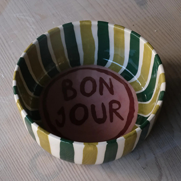 GRİ SERAMİK Yeşil Bon Jour Tabak