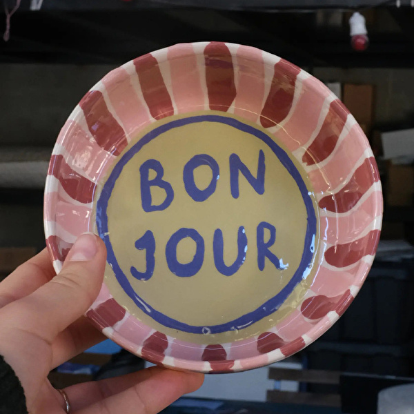 GRİ SERAMİK Yeşil Bon Jour Tabak