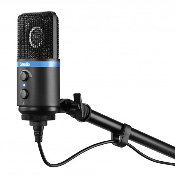 IK Multimedia iRig Mic Studio - Black Ultra Portatif Büyük Diyafram Condanser Mikrofon (iOS, Android, Mac & PC)