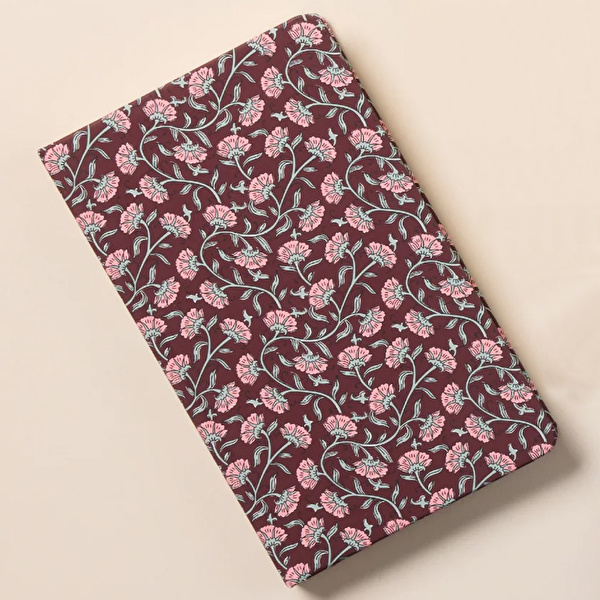 DESIGNWORKS INK Soft Touch Journal Burgundy Vintage Floral 21x13 cm