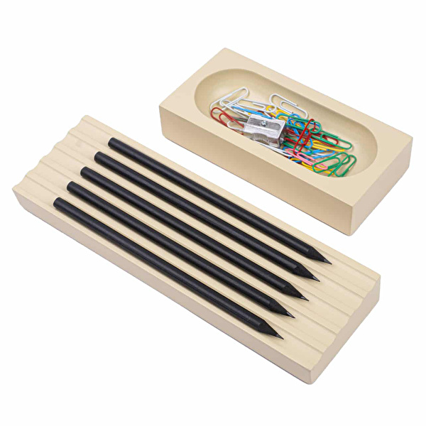 KAYIGO Krem Woody İkili Ofis Seti