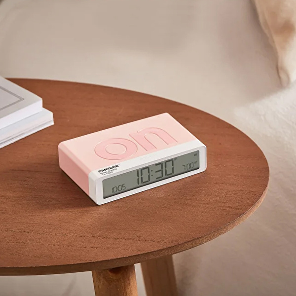 LEXON x Pantone Flip Klasik Şarj Edilebilir Alarm Saat Pembe