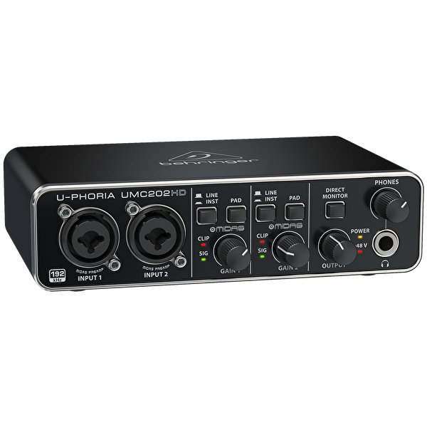 BEHRINGER UMC202HD - 2x2, 24-Bit/192kHz USB Ses Kartı