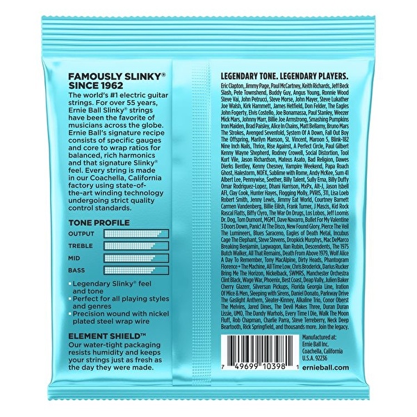 ERNIE BALL P02228 - Mighty Slinky Nickel Wound 8.5-40 Elektro Gitar Teli