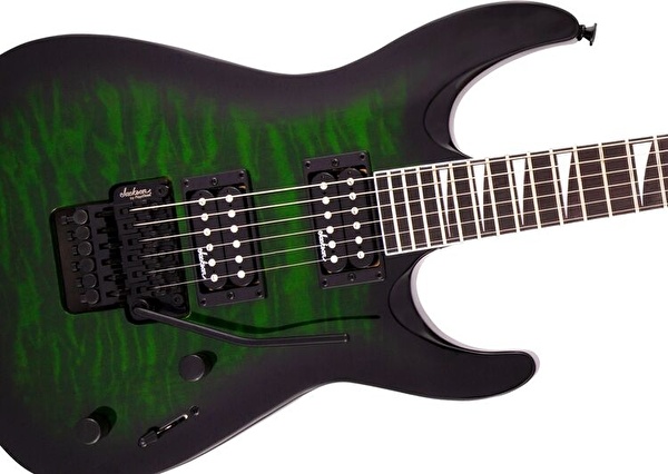 Jackson JS Series Dinky Arch Top JS32Q DKA Amaranth Klavye Transparent Green Burst Elektro Gitar