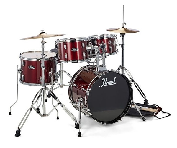 PEARL RS585C/C91 - Roadshow Red Wine 5 Parça (18B/10T/12T/14F/13S) Aksamlı & Zilli Akustik Davul Seti