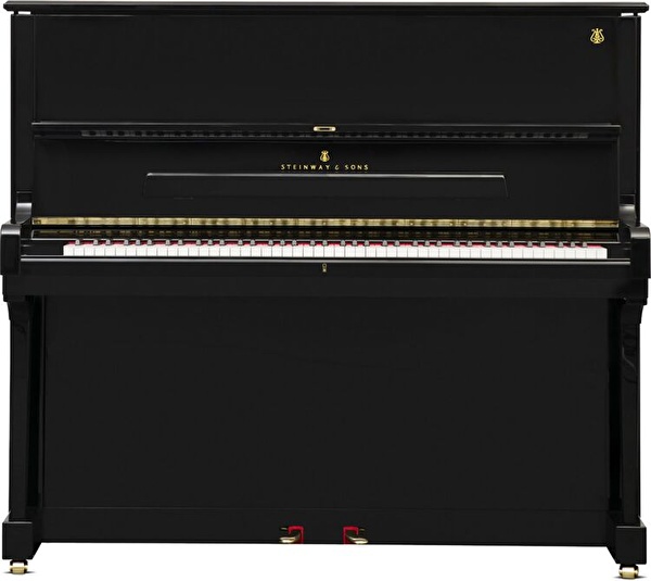 STEINWAY & SONS K-132 Parlak Siyah 132 CM Silent Duvar Piyanosu