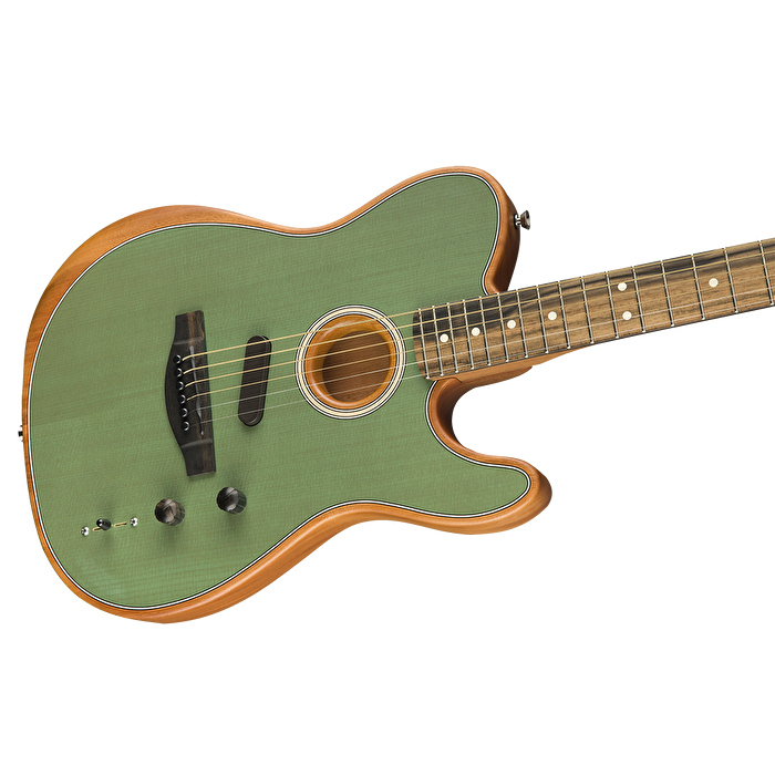 Fender American Acoustasonic Telecaster Abanoz Klavye Surf Green Elektro Akustik Gitar