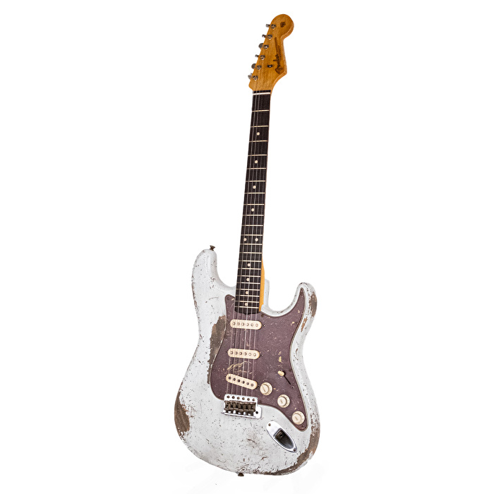 Fender Custom Shop Masterbuilt Greg Fessler 1962 Stratocaster Relic Olympic White Elektro Gitar