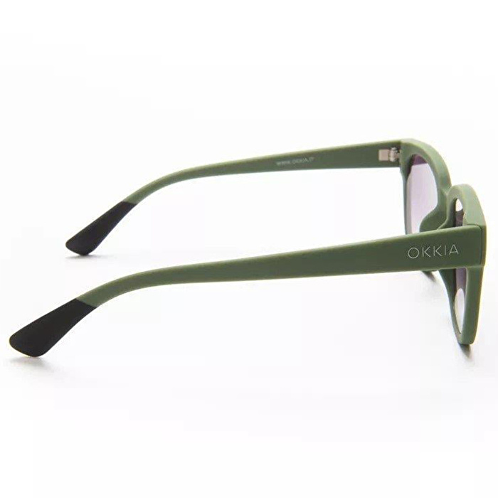 OKKIA Giovanni Siyah Lens Unisex Güneş Gözlüğü Yeşil Siyah