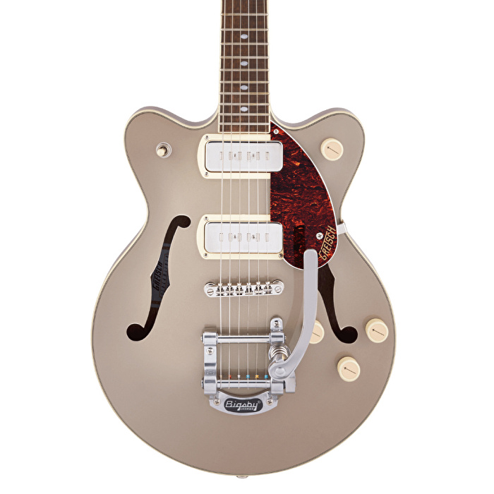 Gretsch G2655T-P90 Streamliner Center Block Jr. Double-Cut P90 w/BigsbyLaurel Klavye Two-Tone Sahara Metallic and Vintage Mahogany Stain Elektro Gitar