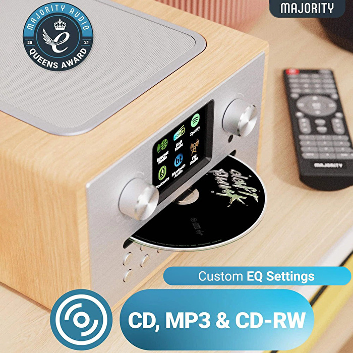 MAJORITY Homerton-2 Radyo Bluetooth Hoparlör Meşe (Wifi)