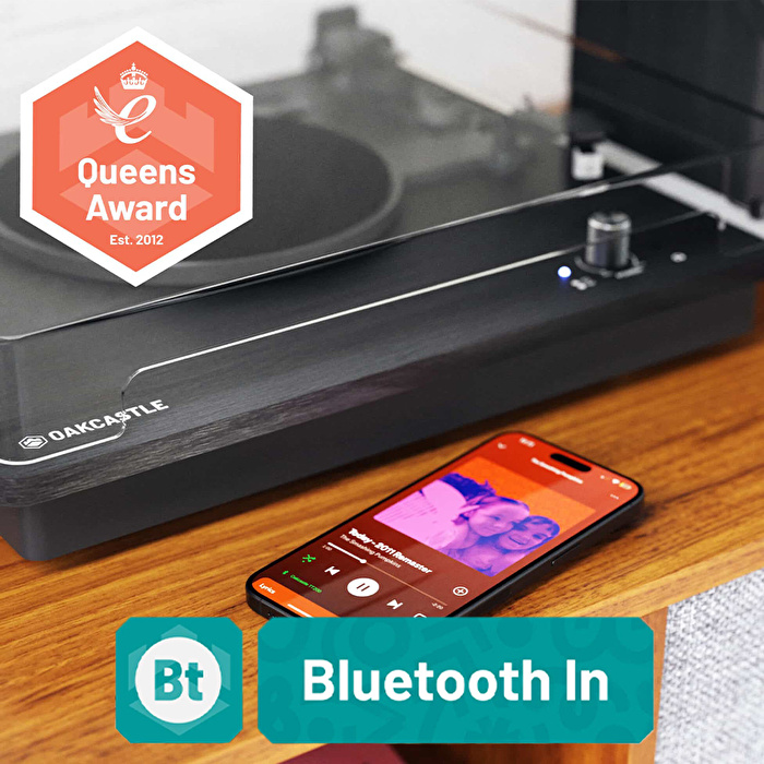 OAKCASTLE TT200 Hoparlörlü Bluetooth Pikap/Plakçalar
