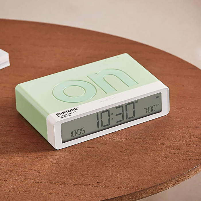 LEXON x Pantone Flip Klasik Şarj Edilebilir Alarm Saat Mint