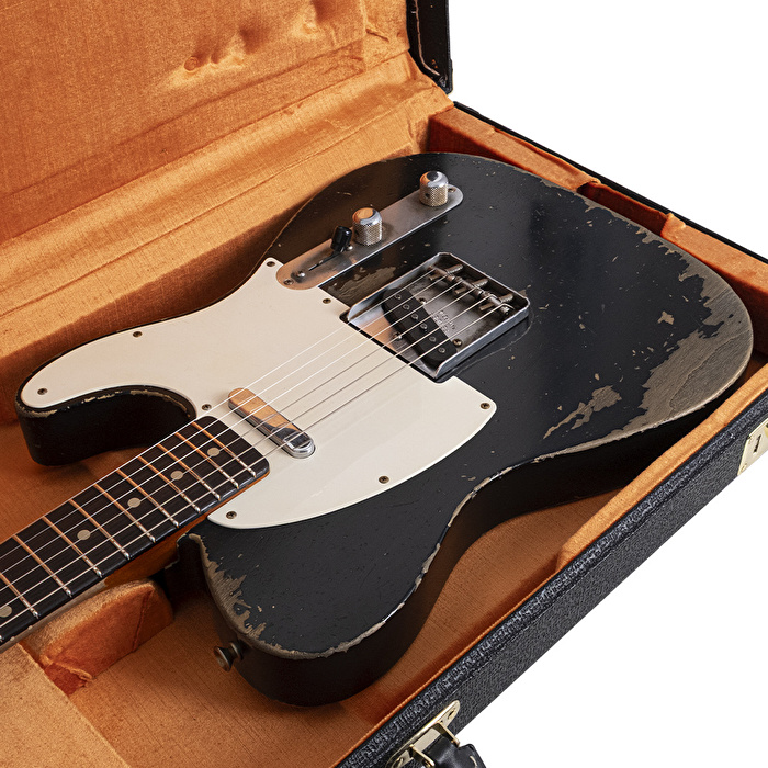 Fender Custom Shop Masterbuilt Dale Wilson 1962 Telecaster Heavy Relic Gülağacı Klavye Black Elektro Gitar